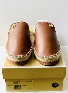 NEW MICHAEL KORS EMILIA SLIDE ESPADRILLE Brown 7.5 - Picture 1 of 9