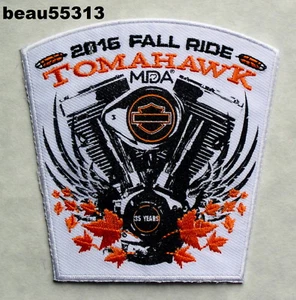 ⭐HARLEY DAVIDSON TOMAHAWK 2016 MDA HOG OPEN HOUSE EVENT VEST 35 YEARS PATCH - Picture 1 of 1