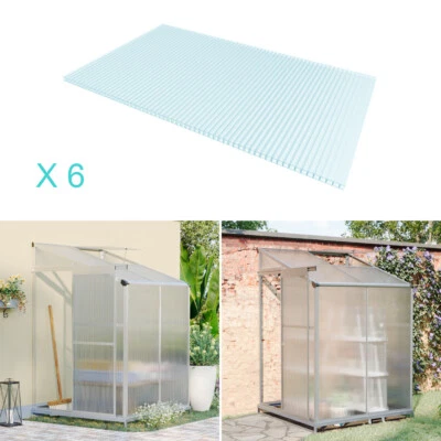 UKWAREHOUSESALES 4MM Polycarbonate Sheet Greenhouse Replacement Panels Roof Sheets Glazing Clear