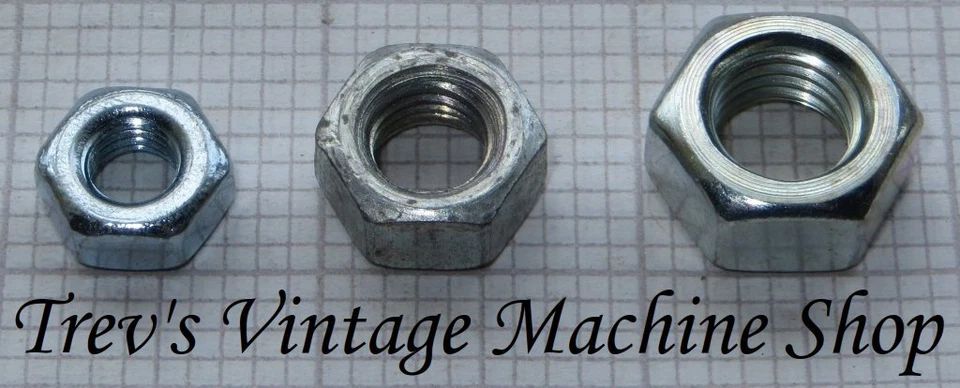 1/4 5/16 3/8 BSF full hex nuts, zinc plated steel BZP, optional washers Qty10-20