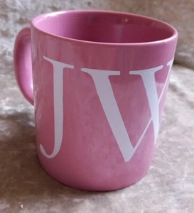 Classic Jack Wills ‘JW' Large Mug Pink Tea Coffee Cup Est. Great Britain - Picture 1 of 7