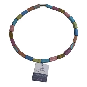 Reversible Clay Bead NECKLACE by JILZARAH SALT WATER TAFFY - Picture 1 of 4