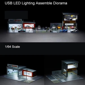 Diorama 1:64 Montaje Modelo Edificio Iluminación LED Aparcamiento Estación de Garaje - Imagen 1 de 12