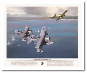Incident Off Ni'ihau - 7 de diciembre de 1941 por Jack Fellows - Avión flotante Curtiss SOC - Imagen 1 de 1