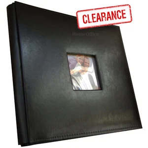 Leather Photo Album - Holds Photos, Diplomas Certificates Scrap Scrapbook 12x12" - Picture 1 of 5