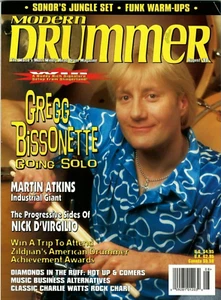 Modern Drummer Magazine August 1998 Greg Bissonette Charlie Watts Martin Atkins - Picture 1 of 2