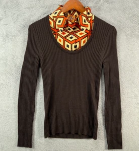 TORY BURCH Platinum Rule Pullover Damen Wolle Oberteil Seide Kragen Langarm Medium - Bild 1 von 11