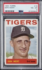 1964 Topps #19 Don Wert PSA 4 en muy buena condición-ex Detroit Tigers graduado - Imagen 1 de 2