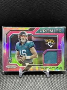 Panini Prizm 2021 - Camisetas Premier Pink Prizm #PJ-1 Trevor Lawrence (MEM, RC) - Imagen 1 de 2