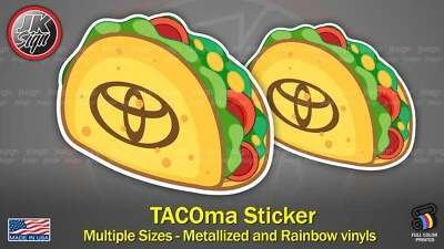 Calcomanía troquelada TACOma se adapta a Toyota para amantes de TACOMA y TACO Foto 1 de 2