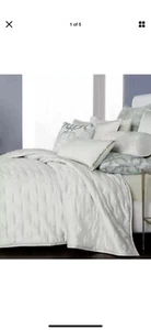Hotel Collection Fresco King Quilted Coverlet+2King Shams, Sage-Brand New - Picture 1 of 2