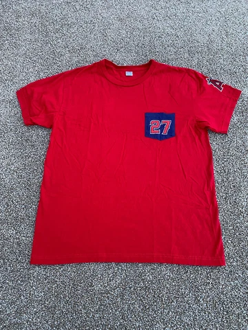 Los Angeles Angels Mike Trout Shirt Mens XL Red Short Sleeve Casual Cotton MLB Cover