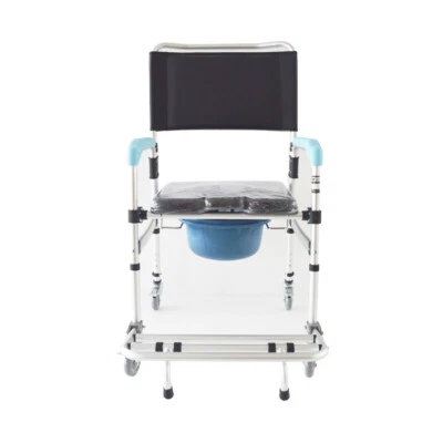 WheelChair Commode Toilet Elderly Pregnant Woman Commode Chair Mobile Transport - Image 1 of 4