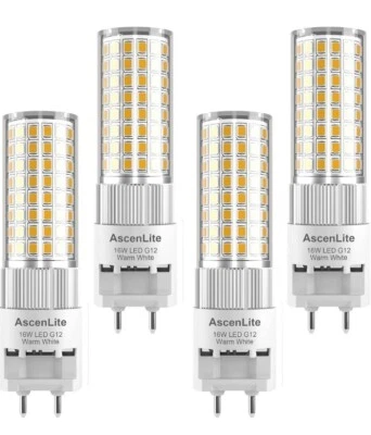 AscenLite LED G12 Bulb 16W/LED R7S 20W Warm White Bi-Pin Base Corn Bulbs - Image 1 of 4