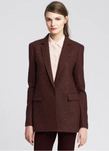 Banana Republic - burgunderroter Blazer mit einem Knopf - Größe 12 - neu ohne Etikett - Bild 1 von 13