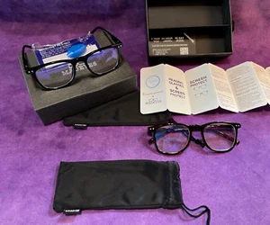 READING GLASSES -NIB - MADEYES BLUE BLOCKER NON-GLARE GLASSES - BROWN & BLACK - Picture 1 of 9