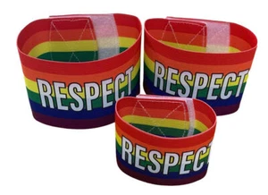 Rainbow Respect Armband with Hook & Loop Attachment - Yth/Adt/Adt XL - New - Picture 1 of 1