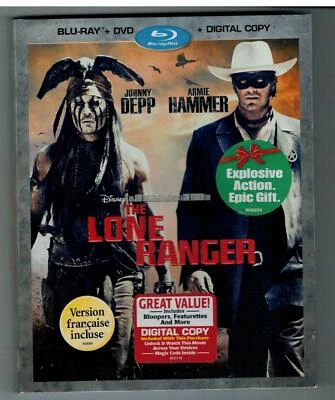 THE LONE RANGER Johnny Depp Armie Hammer BLU RAY + DVD with slip case - Image 1 of 2