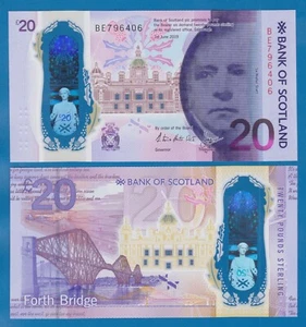 Scotland 20 Pounds P 132 2019 UNC POLYMER "Bank of Scotland" - Picture 1 of 1
