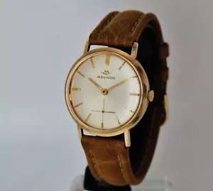 Movado solid gold mens watch, hand winding, vintage 1966 - Picture 1 of 14