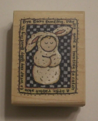 Estampilla de goma Baby Bunting K5253 Karen Foster Stampington & Company vintage 1998 Foto 1 de 4