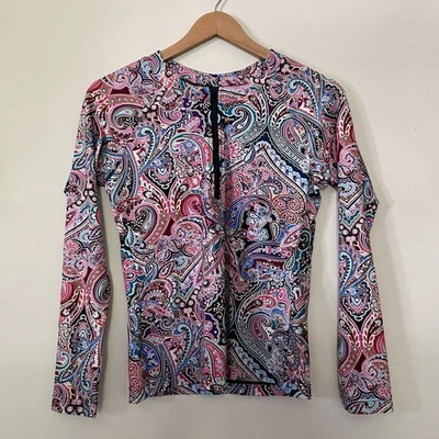 Camisa de natación para mujer La Blanca talla S cachemira manga larga protección contra erupciones 1/4 cremallera UPF 50+ Foto 1 de 4