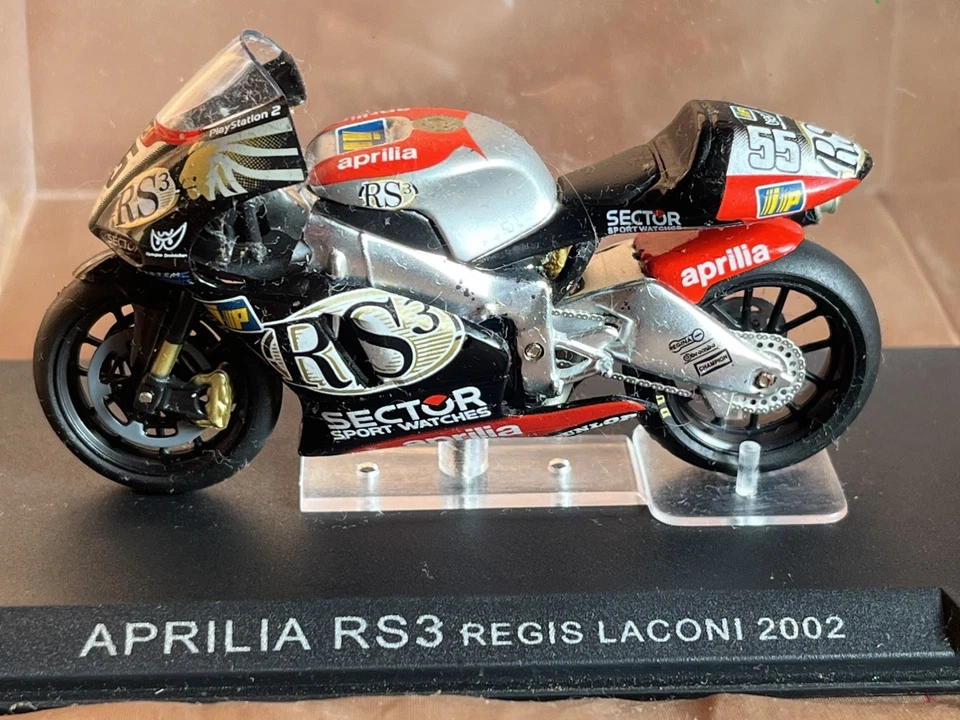 Aprilia RS3 Regis Laconi 2002 1:24 Diecast Model Deagostini Foto 1 de 1