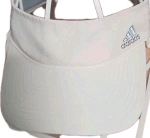 Adidas Climalite Schirmmütze Strapback Einheitsgröße weiß Tennis Golf Strand Reise Kappe - Bild 1 von 6