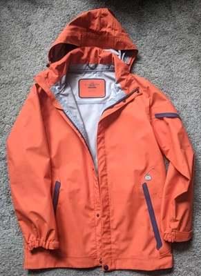 FLAWLESS MENs SML BROOKS BROTHERS PRO-SPORT RAIN FULL ZIP JACKET ORANGE HOODED - Image 1 of 4