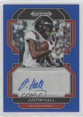 2023 Panini Prizm Draft Picks 2022 Update Blue /149 Justin Hall #RA-JHA Auto - Image 1 of 2
