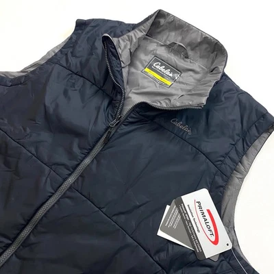 Cabela's Primal Insulated Vest Mens 2XL Black PrimaLoft Puff Jacket Full Zip NEW - Image 1 of 4