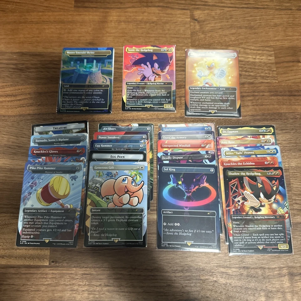 IN HAND! MtG Secret Lair x SONIC: Complete NON FOIL Set Opened With M&E Shrine - Image 1 of 1