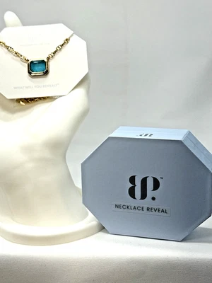 Collar Bomb Party NK88950 "Una vez Hecho de Niebla" Cuarzo Azul Lt en Chapado en Oro Foto 1 de 3