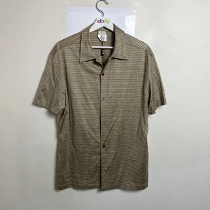 Gianfranco Ferre Jeans Stripe Shirt XL Beige Black Cotton Made In Italy New - Picture 1 of 12