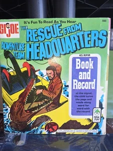 Vintage Rare Gi Joe Read Along Book and Record, Rescue From Adventure Team HQ - Picture 1 of 5