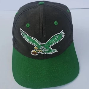 Cappello snapback vintage Philadelphia Eagles nero/verde logo concorrente marca back hit - Foto 1 di 10