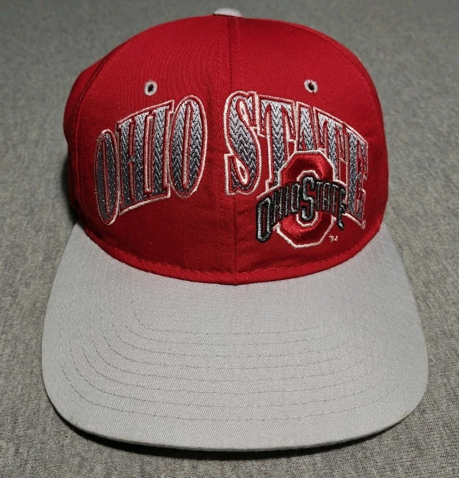 复古 初学者 俄亥俄州七叶树 平沿帽 右帽 90 年代 罕见 — 第 1/4 张图片