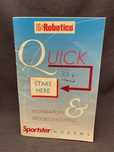 Manuel de dépannage installation Quick Star modem US Robotics Sportster 1995 - Photo 1/8