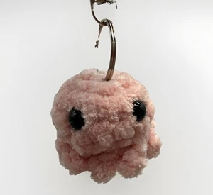 Handgefertigter rosa Oktopus gehäkelt Amigurumi Schlüsselanhänger mit Clip {KK} - Bild 1 von 8