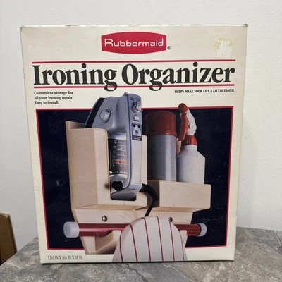 VTG Rubbermaid Ironing Organizer Wall Mount Storage Shelf Bracket Hook NOS - Image 1 of 4