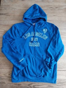 Mitchell & Ness Blue Los Angeles Rams Team History Pullover Hoodie Mens Sz Large - Picture 1 of 7