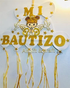 Baptism Favors Baptism Decoration,baptism Banner For Girl Spanish - Picture 1 of 5