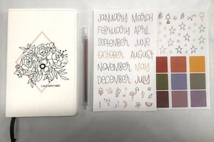 NEU! Rad & Happy 5" x 8" Künstler Journal/Blumenplaner mit Aufkleber Set 670557 - Bild 1 von 16