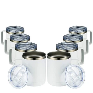 Meway 12 Unzen Kaffeebecher mit Griff 8er Pack Großpackung, Edelstahl Isoliert Reise... - Bild 1 von 9