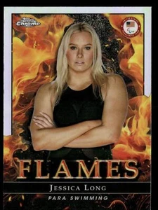 2024 Topps Chrome US OLYMPIC JESSIC LONG FLAMES #F-10 - Picture 1 of 2