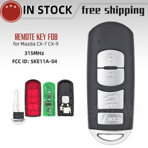 Upgraded Smart Remote Car Key For Mazda CX-7 CX-9 2007 2008 2009 Fob SKE11A-04 - Picture 1 of 6