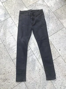 Denim & Co Herren Jungen Jeans Skinny Schwarz Destressed Größe W32 L32 Wie NEU - Bild 1 von 6