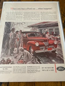 Vintage 1941 Ford Car Auto ad - Picture 1 of 1