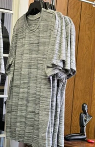 Nike Dri Fit Tee Shirt Mens Large Gray Stripes- All Sizes - Picture 1 of 1