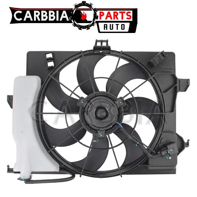 For 2012 2013 Hyundai Accent Veloster AT Radiator Cooling Fan Shroud Condenser - Image 1 of 4